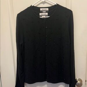 Women's 2 Piece Black Sweater Top